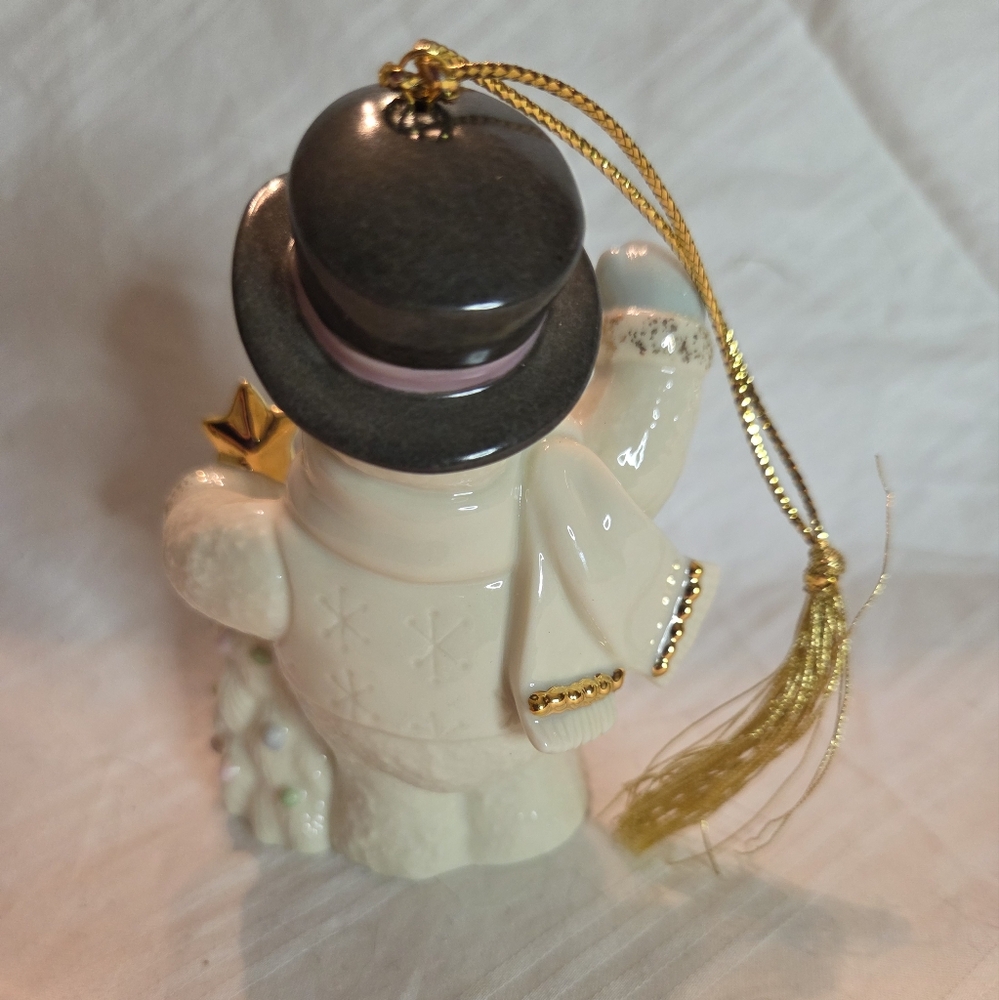 Lenox Snowman Ornament with Christmas Tree - Picture 2 of 4